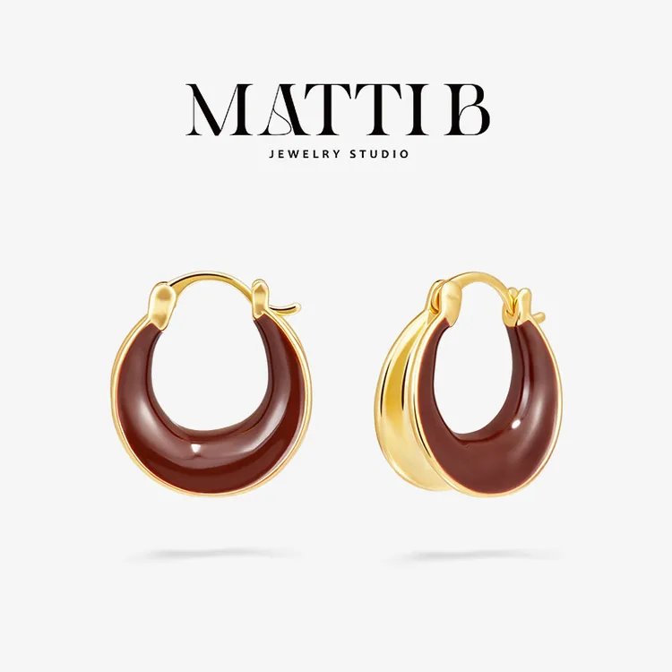 铜合金树脂耳饰 复古高级气质独特时尚新爆款百搭显白耳环女2114 