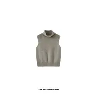  The pattern room | 反常规基础柔雾高领滚边精织背心