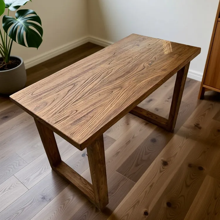 老榆木实木大板桌家用餐桌书桌办公桌简约民宿民谣饭馆原木复古