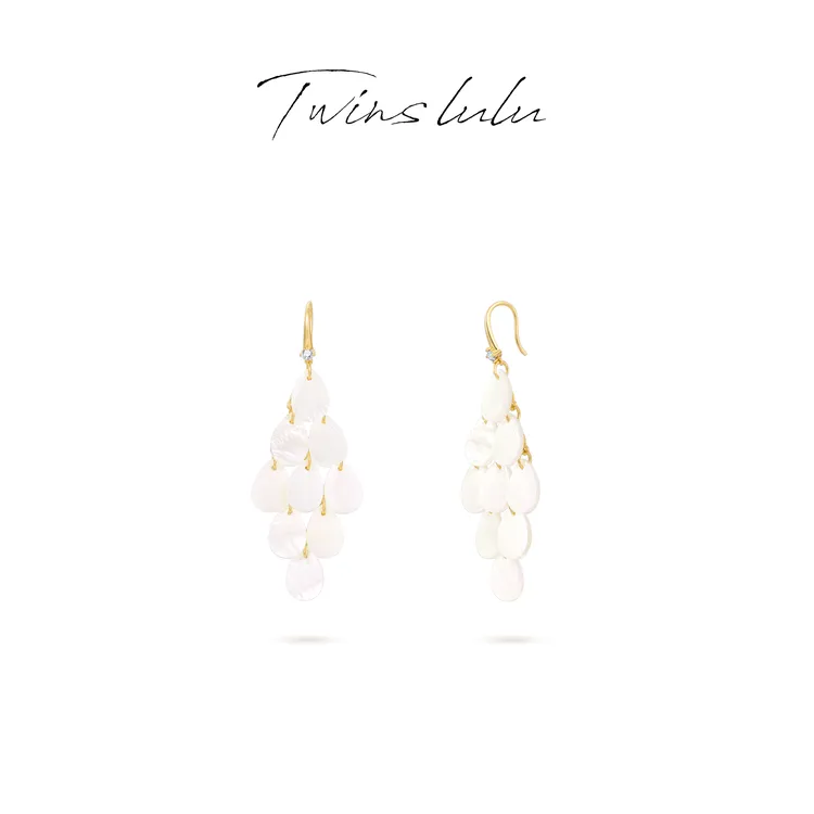 TWINS LULU 流光风 秋上新 轻奢气质时尚流苏水滴型耳环TSL2973