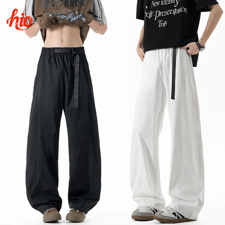 hio潮牌-【夏季薄款】男女同款凉感速干弯刀裤百搭潮流显高长裤子