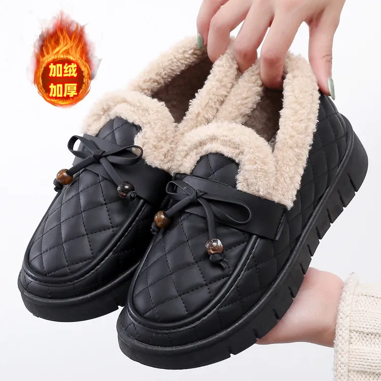 时尚雪地靴女士冬季外穿女鞋韩版加绒加厚休闲保暖百搭老北京布鞋