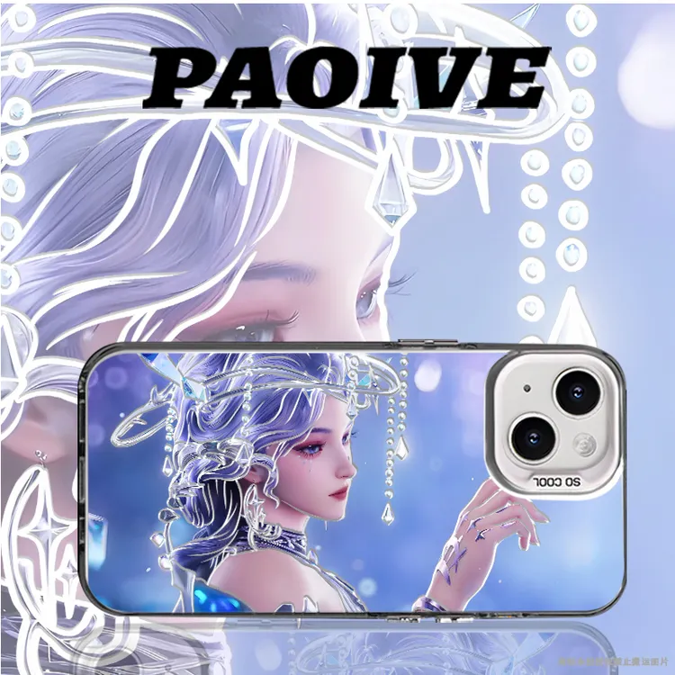 貂蝉创意适用苹果华为vivoiPhone小米三星防摔彩银手机壳