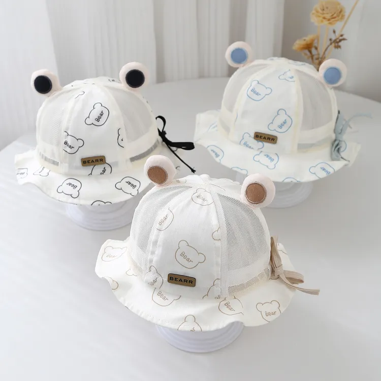 宝宝渔夫帽婴儿帽子夏季薄款防晒帽超萌可爱夏天男童女宝宝遮阳帽