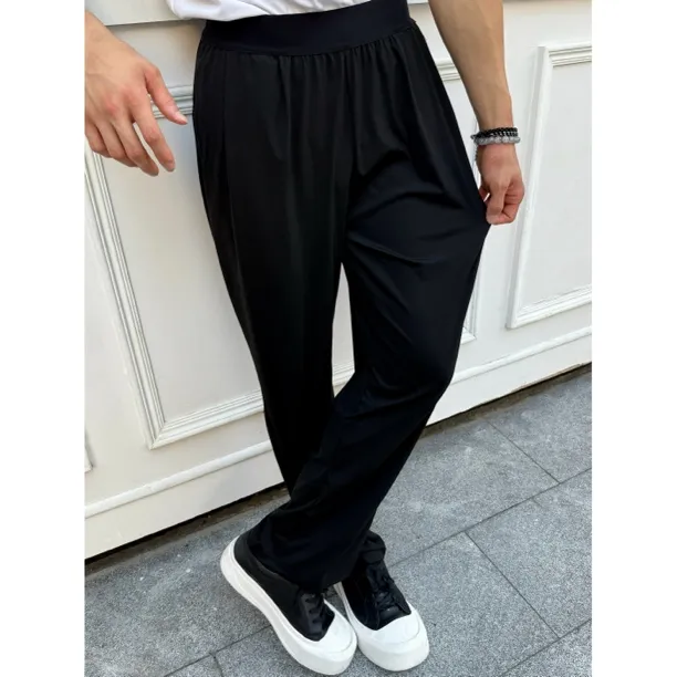 olo同版直筒微喇夏季冰感裸感训练运动休闲高弹力冰丝长裤运动