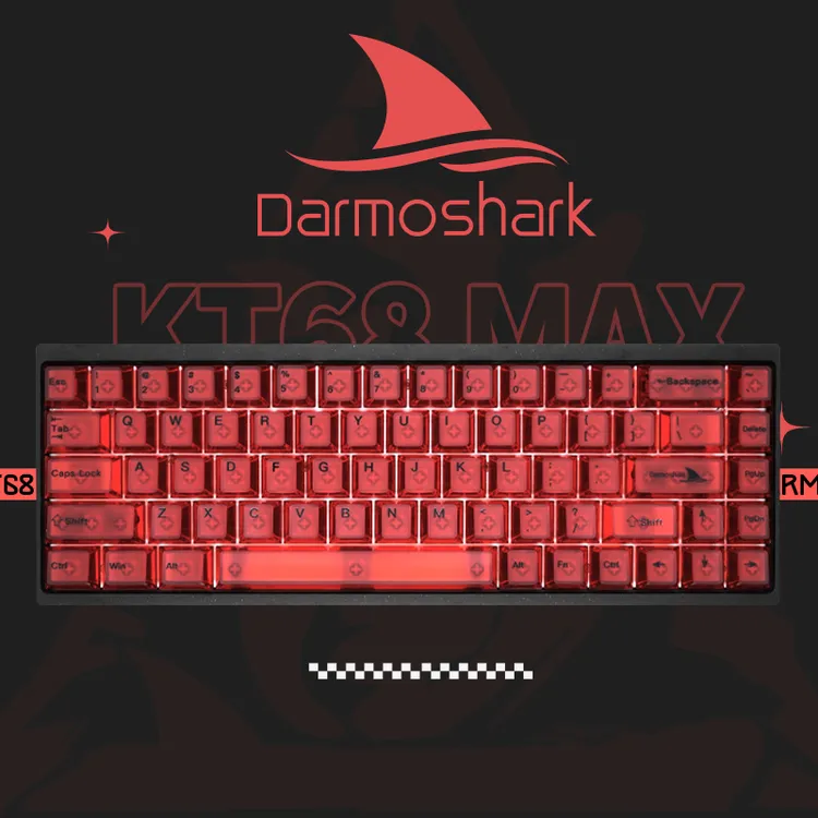 Darmoshark达摩鲨KT68MAX有线磁轴铝合金68键热插拔客制化键盘