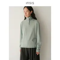 {9.8日新品}微修身堆堆领针织上衣FN25411802