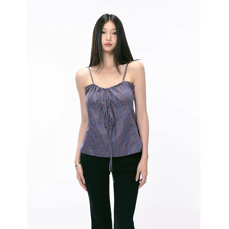 withmin凉皮 紫色韵味 辣妹复古显瘦宽松休闲吊带背心上衣2522965