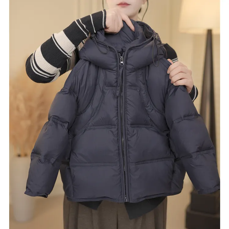 2025男童韩版棉服洋气新款冬季中大儿童保暖加厚连帽棉袄外套上衣