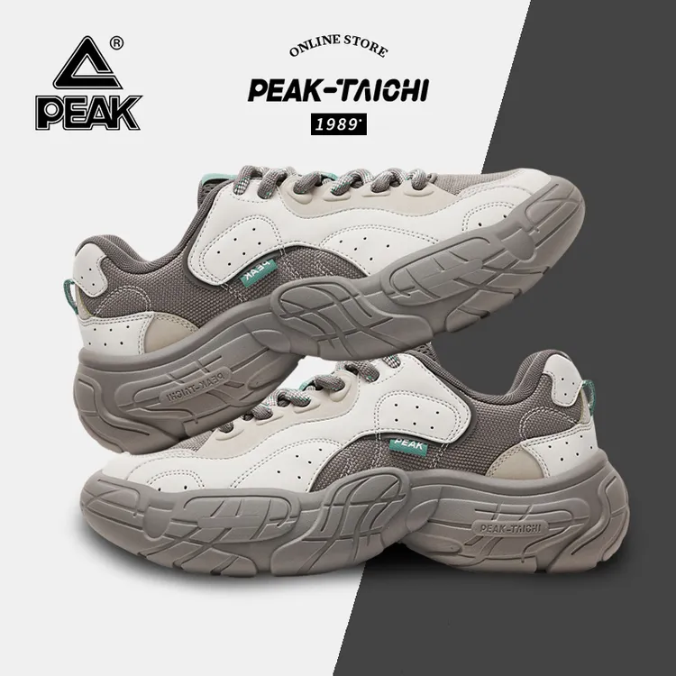 匹克态极轮胎鞋2025新款软底休闲鞋减震软弹舒适老爹鞋-DE610077