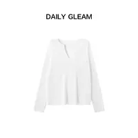 DAILY GLEAM/戴莉格琳简约风无白色针织衫TYZ018