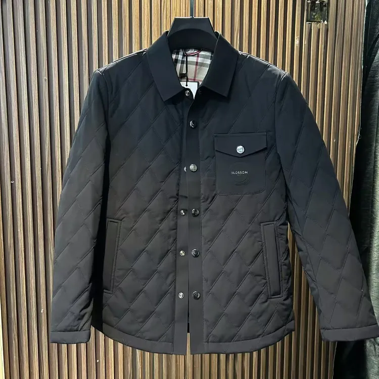 【轻奢】秋冬新款翻领薄棉夹克外套简约百搭2457