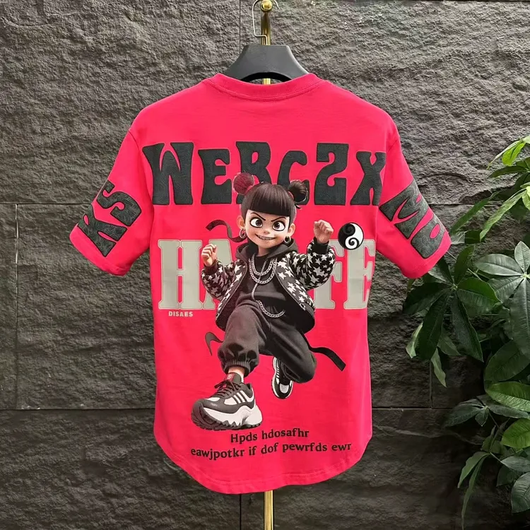 夏季情侣常规印花短袖圆领T恤韩版百搭休闲海妖风男士时尚潮流