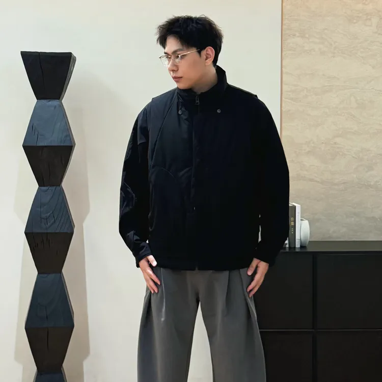 【时溯】2025三合一真两件90白鸭绒立领羽绒服短款冬季保暖时尚外套