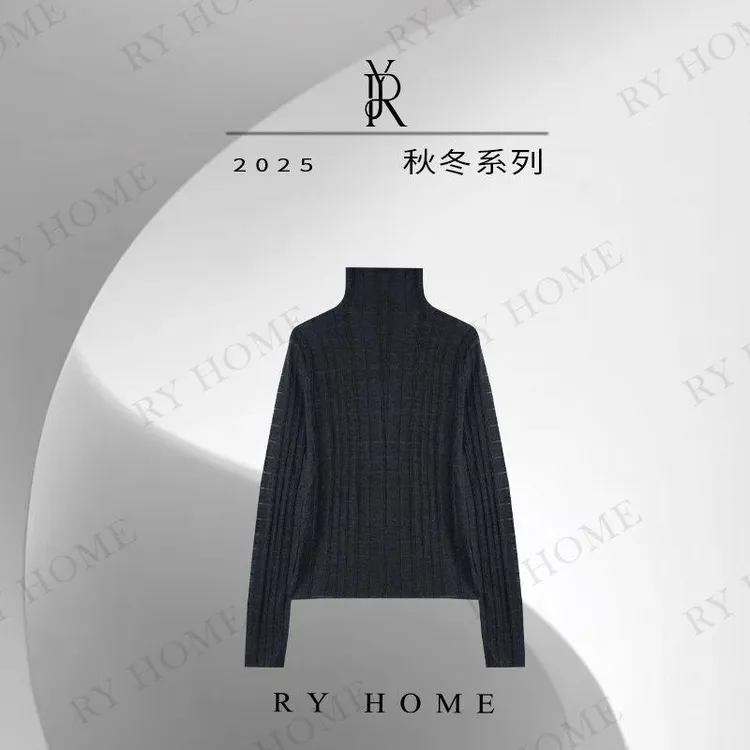 【容雨RYHOME】羊毛混纺重工高领长袖打底衫253M3294