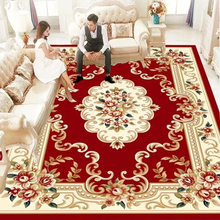 客厅地毯家用豪华欧式加厚卧室地垫民族风高档大面积地垫3米*4米