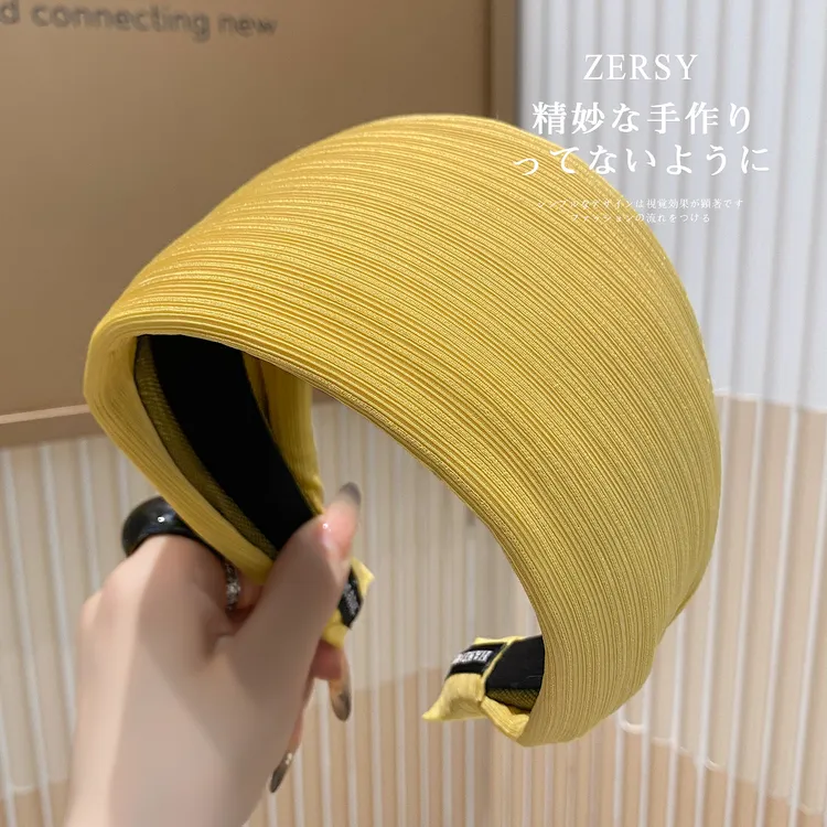 高级感宽边条纹发箍时尚高颅顶显脸小发卡2025新款简约头箍女发饰