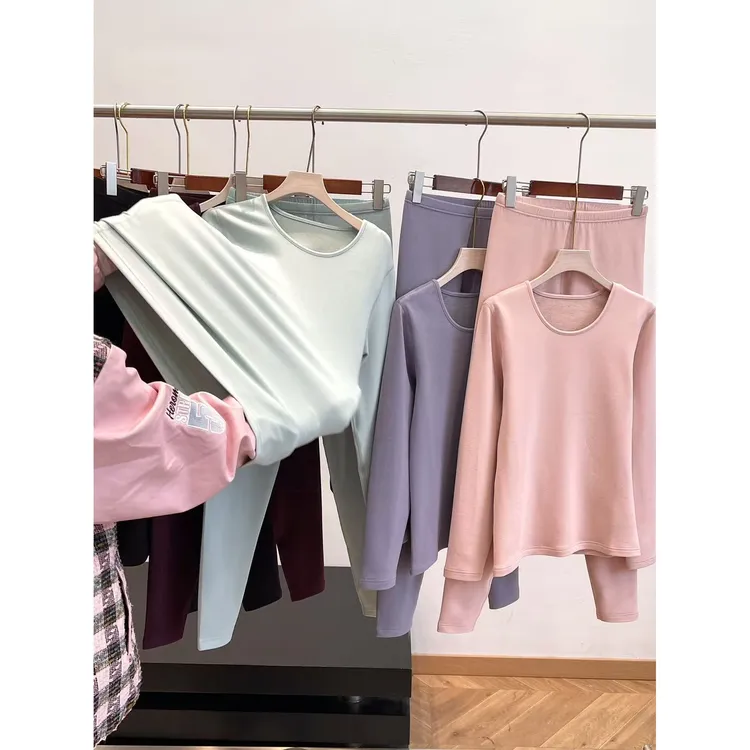 T奢暖体感~莱赛尔羊毛蚕丝！男女情侣款保暖内衣套装 F104 H7314