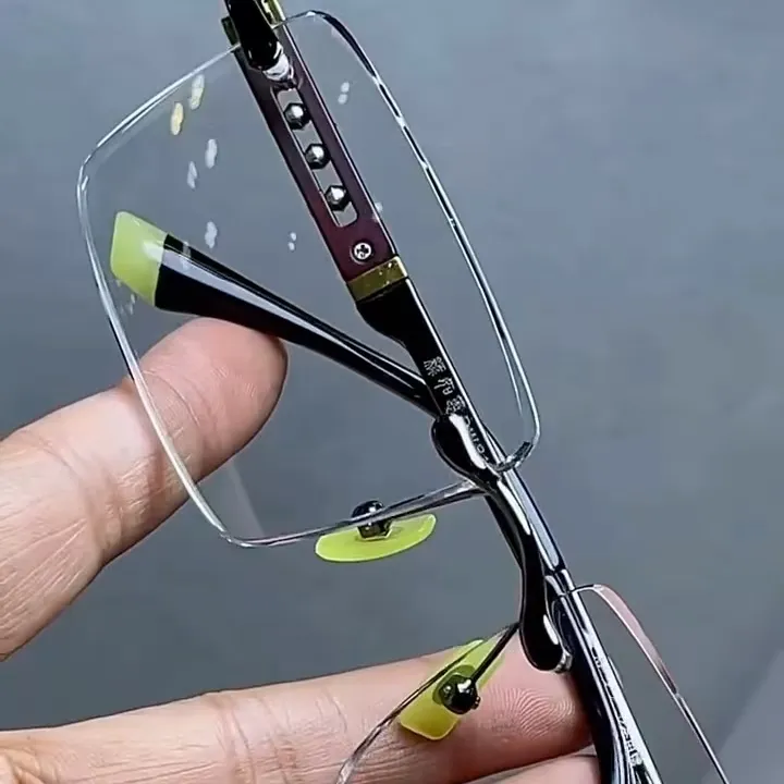 东海白水晶老花眼镜无框耐刮耐磨时尚清凉养眼护目百搭男款石头镜