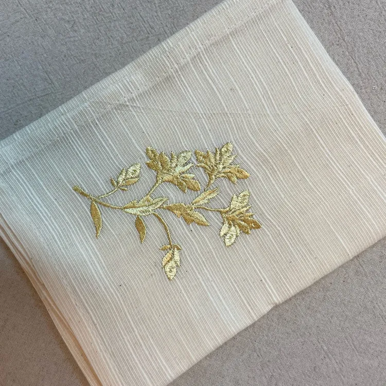 《元七猫-月色之花》 三条 麻手巾透气擦脸巾简约