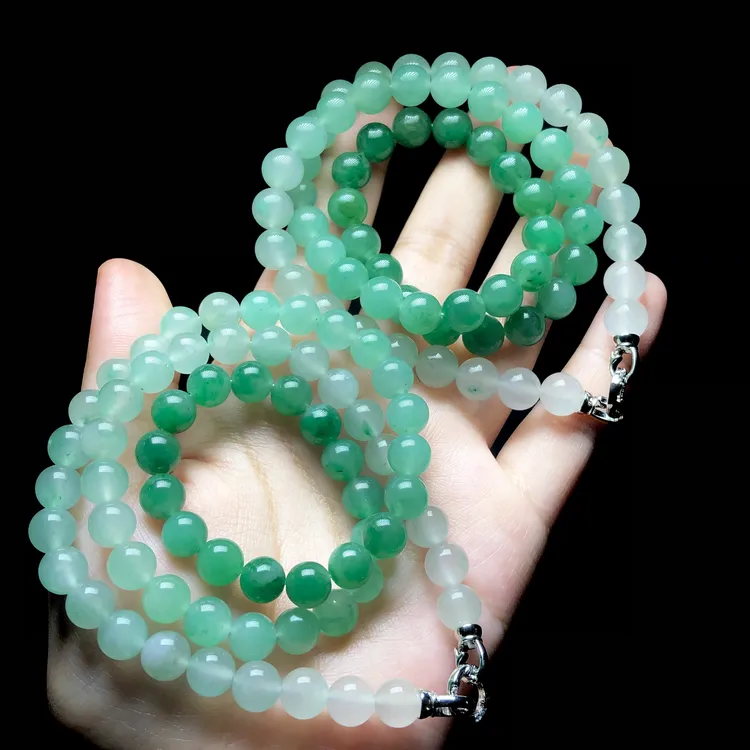 【云上叙】石英质玉项链-多样性发其一-约9mm-V81002-k（商城）