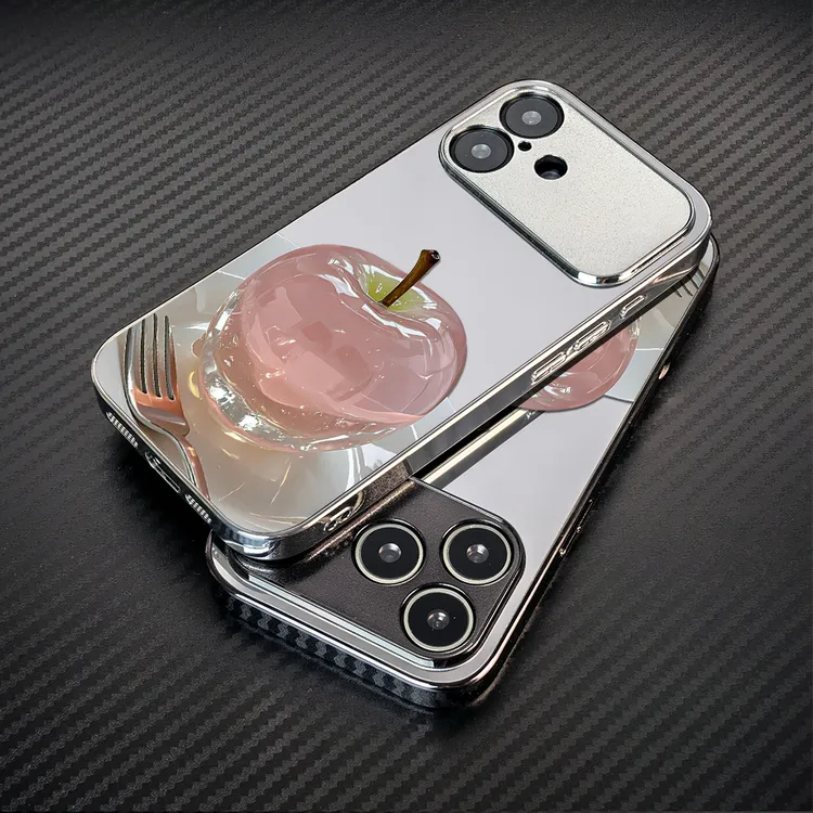 水晶苹果适用苹果17promax手机壳iphone16pro新款高级感苹果15pro