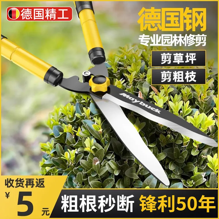 德国剪刀修枝剪果树园艺园林绿化草坪专用篱笆花草树木粗枝大剪子
