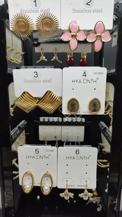 铜合金耳饰 铜合金耳饰 气质轻奢时尚百搭小众素款耳环