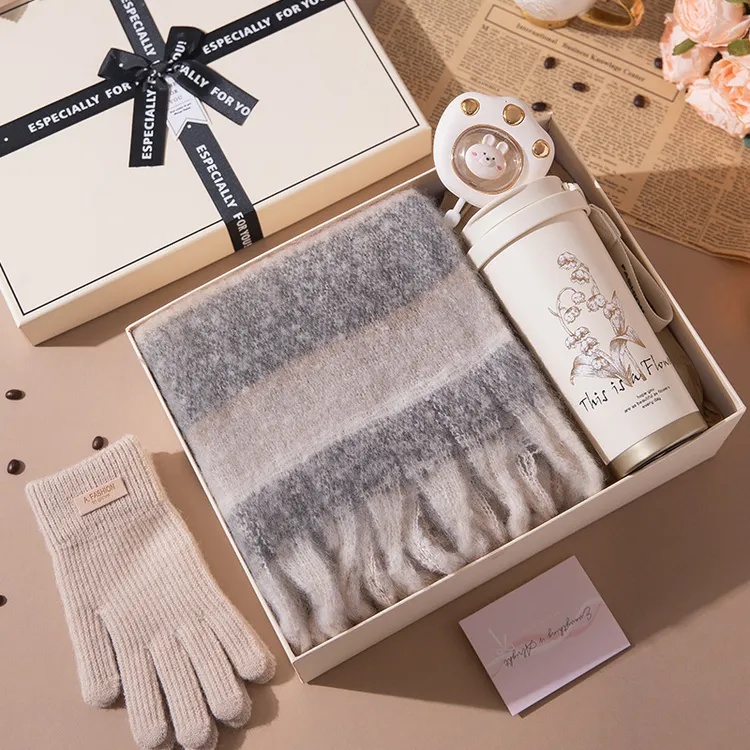 韩版围巾手套礼盒套装冬季实用送女朋友闺蜜生日礼物高级感礼品