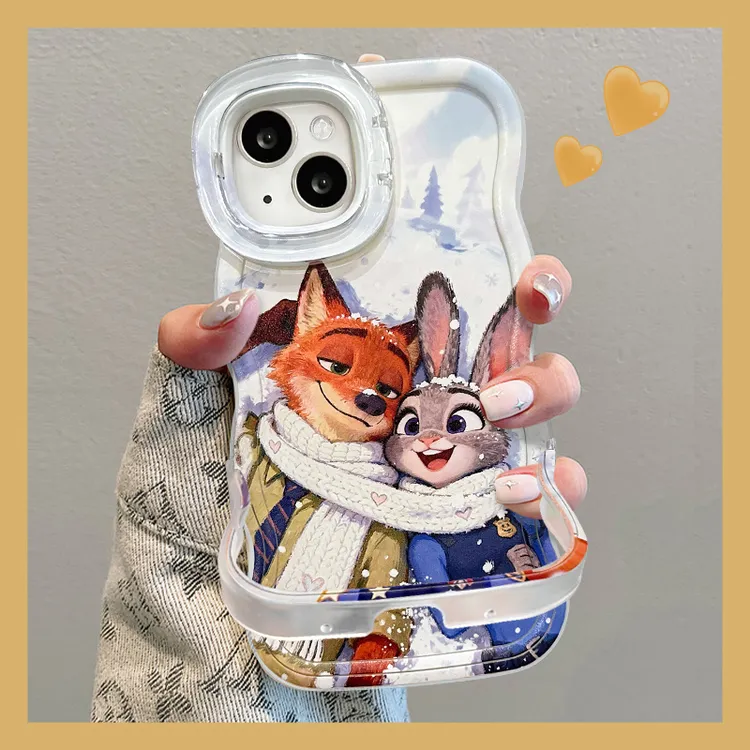 疯狂动物城适用苹果17华为vivo/oppo小米iPhone16PRO双支架手机壳