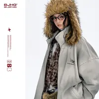【DanaZana专属】BJHG连帽卫衣男秋冬毛领y2k穿搭抓绒开衫外套女