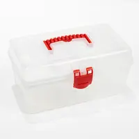 塑料工具收纳盒物品整理车载多功能透明F简约做旧见外包装25138