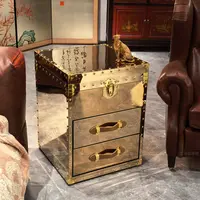 【ZC·宗宸家居】黄金色柜小边柜 床头柜家用商用展示柜