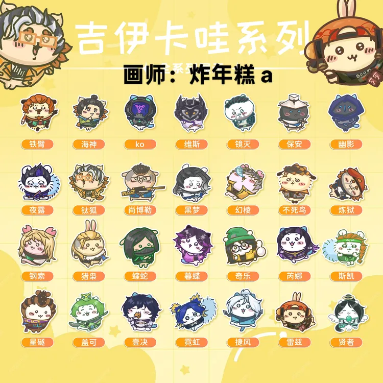 【许愿】吉伊卡哇无畏契约不织布盲盒周边挂件二创同人周边