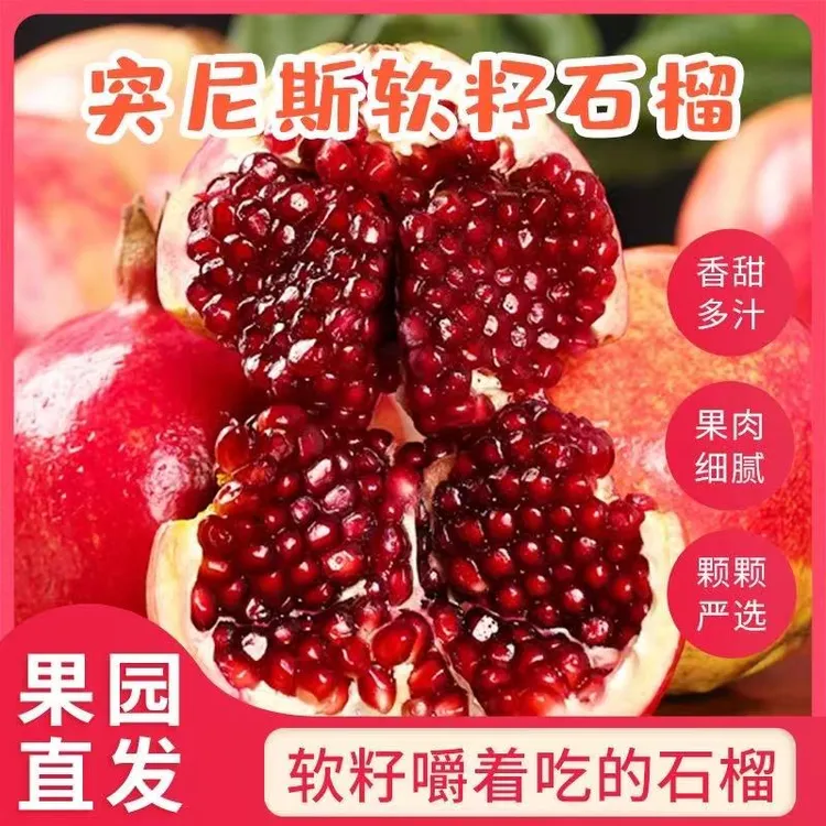 【坏果包赔】甄汇优 d正宗会理突尼斯软籽石榴爆汁多甜颗粒饱满现采