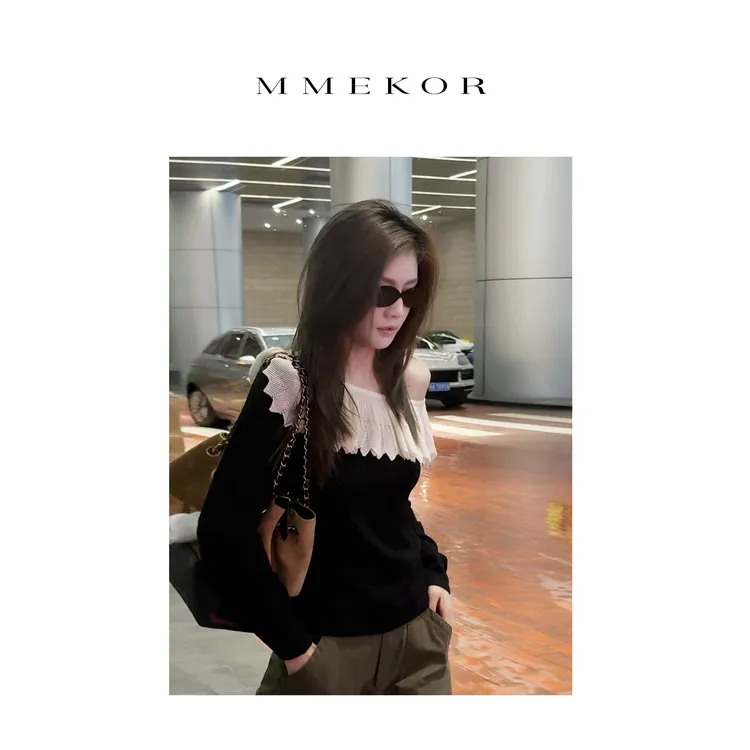 MMEKOR“贵贵女”针织衫 2025新款秋款千金玛德琳时髦上衣 30526