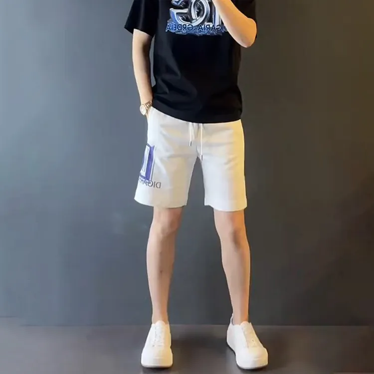 轻奢男装大码潮牌男士时尚新款2025年直筒柔软舒适休闲裤五分短裤