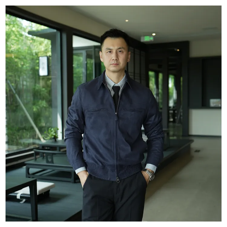 秋冬款商务休闲夹克外套男士老钱翻领行政长袖修身上衣 AW999