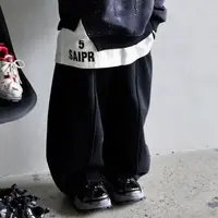 Jimmy妈童装【回归主义】冬季新款儿童百搭休闲加绒弯刀卫裤