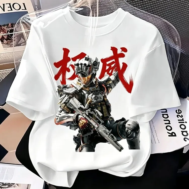 权威威龙凌霄戍卫上衣纯棉男童游戏三角洲行动衣服儿童装短袖t恤