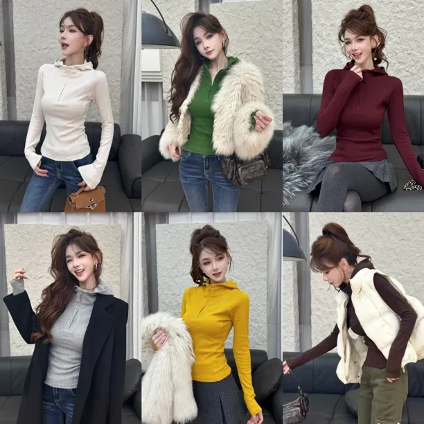 JUSTCC加绒连帽卫衣T恤