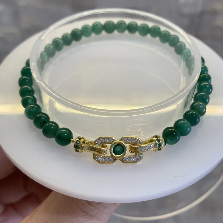 非洲翠4mm小米珠阳绿辣绿时尚手串