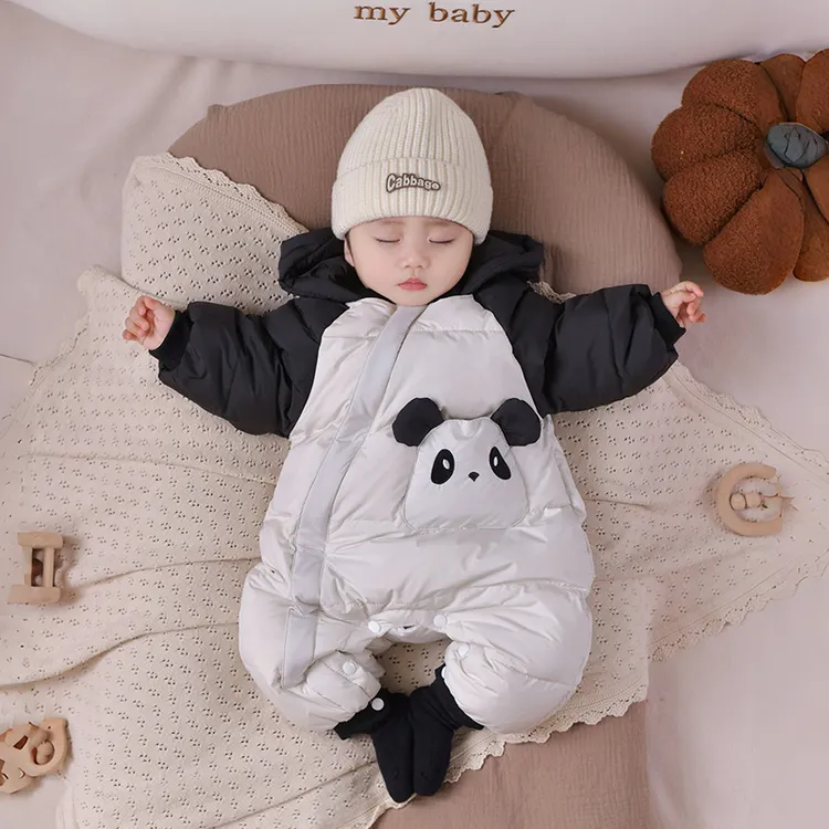 婴儿冬装羽绒服小月龄超萌连体保暖男女宝宝连体衣外出婴幼儿冬季