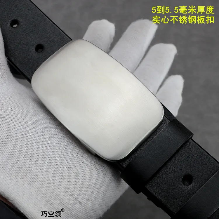 男手工板扣腰带重工加厚皮带美鞍头层牛皮染透3.8厘米宽度