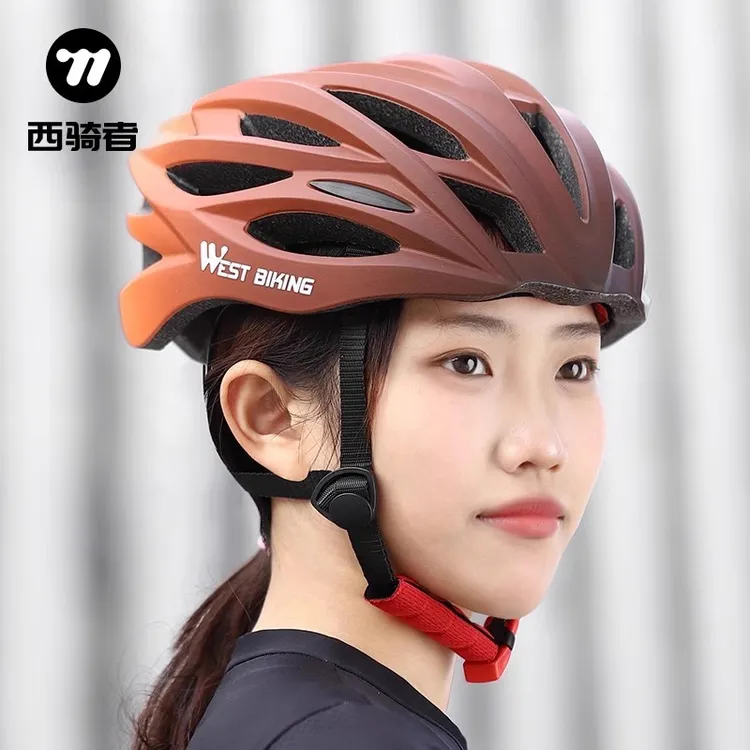 西骑者自行车头盔一体成型山地公路车骑行防撞透气头盔安全装备