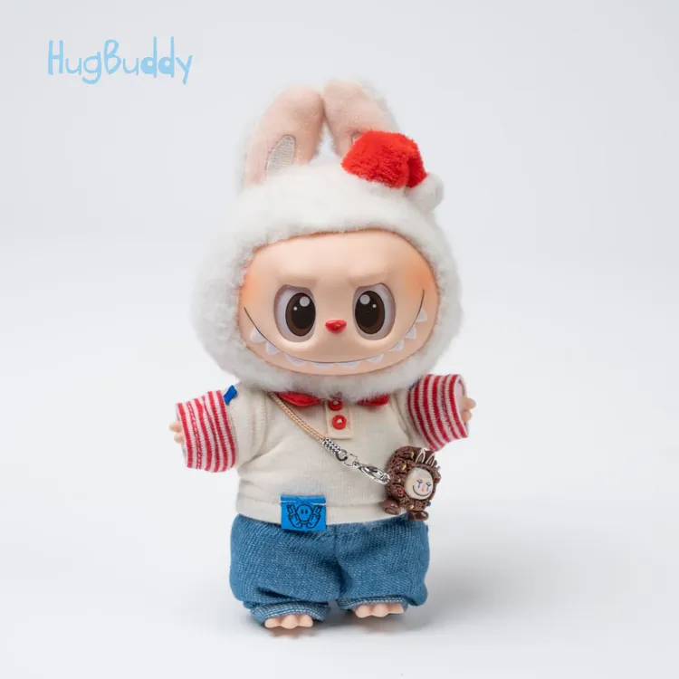 玩偶衣服拉布布娃衣labubu服装可乐二代三代坐坐派对公仔套装服饰