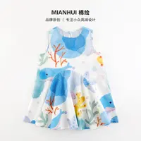 【海底世界】2025棉绘夏季纯棉草莓满印彩绘连衣裙35220030