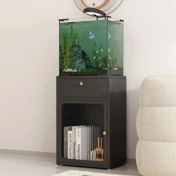 抽屉款鱼缸底柜承重鱼缸架子适配小米当贝鱼缸专用置物柜玻璃柜子