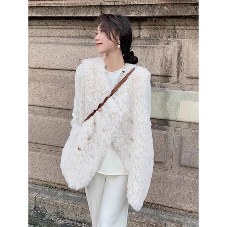 毛毛马甲外搭2025年新款外套韩版背心女毛马夹秋冬小香风