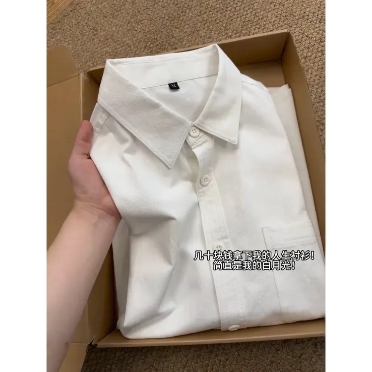 cleanfit短袖衬衫男夏季薄款美式工装衬衣高级感痞帅休闲纯棉外套